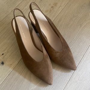 Loeffler Randall Brown Suede Slingbacks